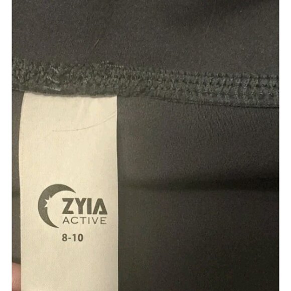 Zyia Active Medium Size 8-10 Green Gray Leggings Athleisure - Picture 3 of 4